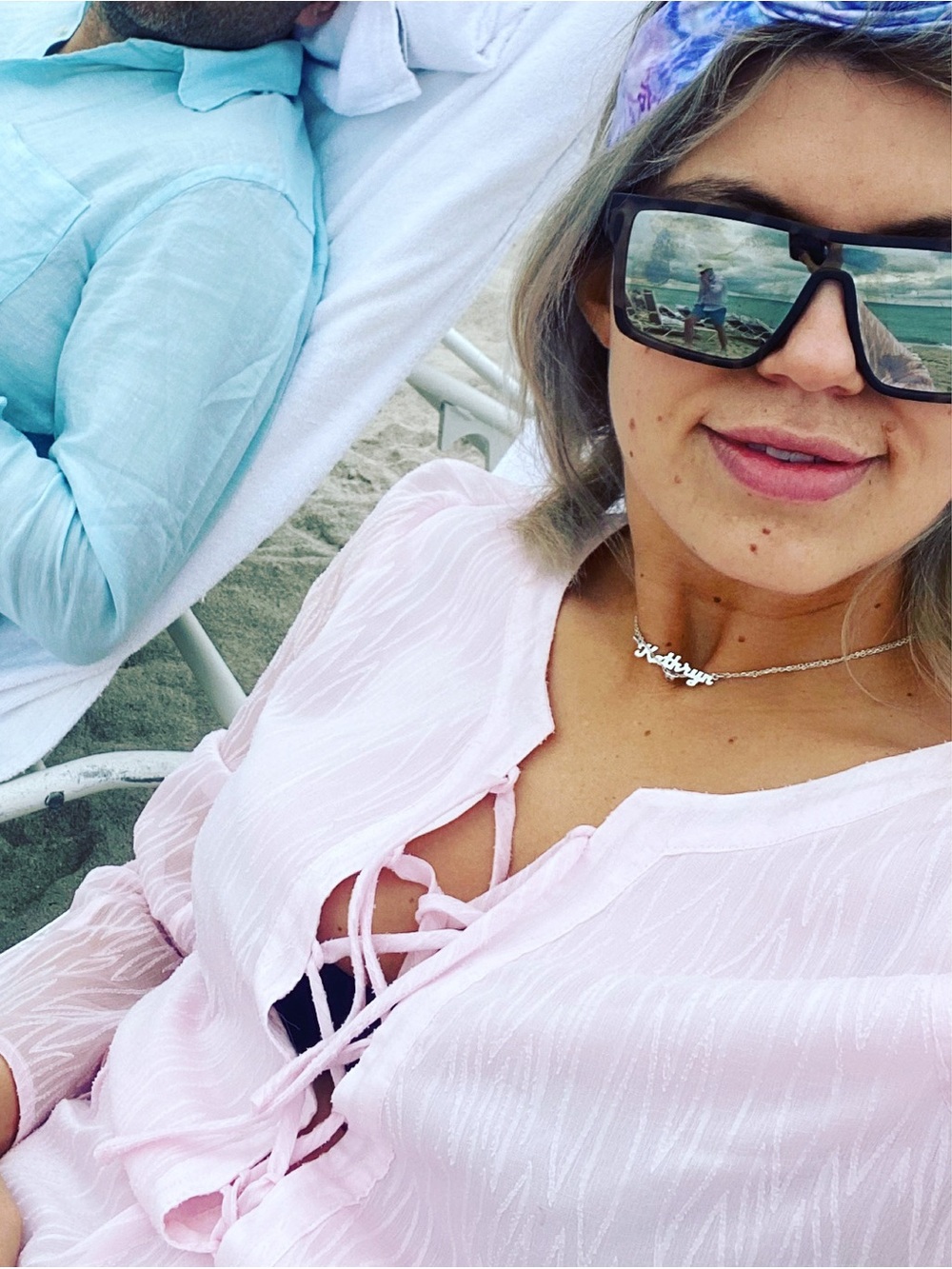 House of Harlow 1960 x Revolve Pink Lace-Up Sheer Bathing Suit Coverup Dress
